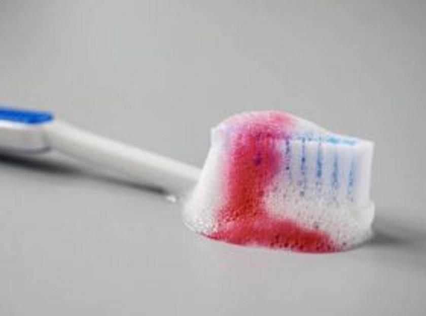 Toothbrush with toothpaste on it