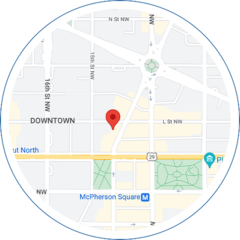Map of the dental office in downtown DC