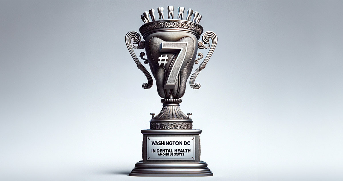 Illustration of 7th place trophy for Washington DC's dental rankings